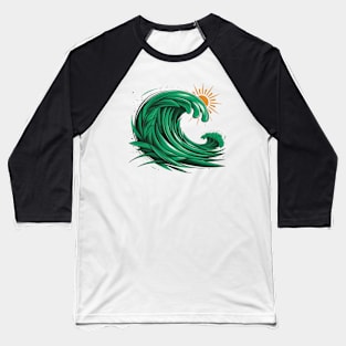 GREEN WAVE Baseball T-Shirt